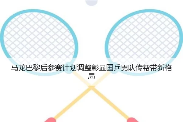 马龙巴黎后参赛计划调整彰显国乒男队传帮带新格局